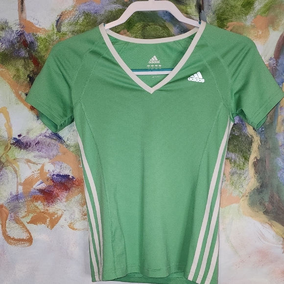 adidas Tops - Adidas Women's Green V-Neck Top
